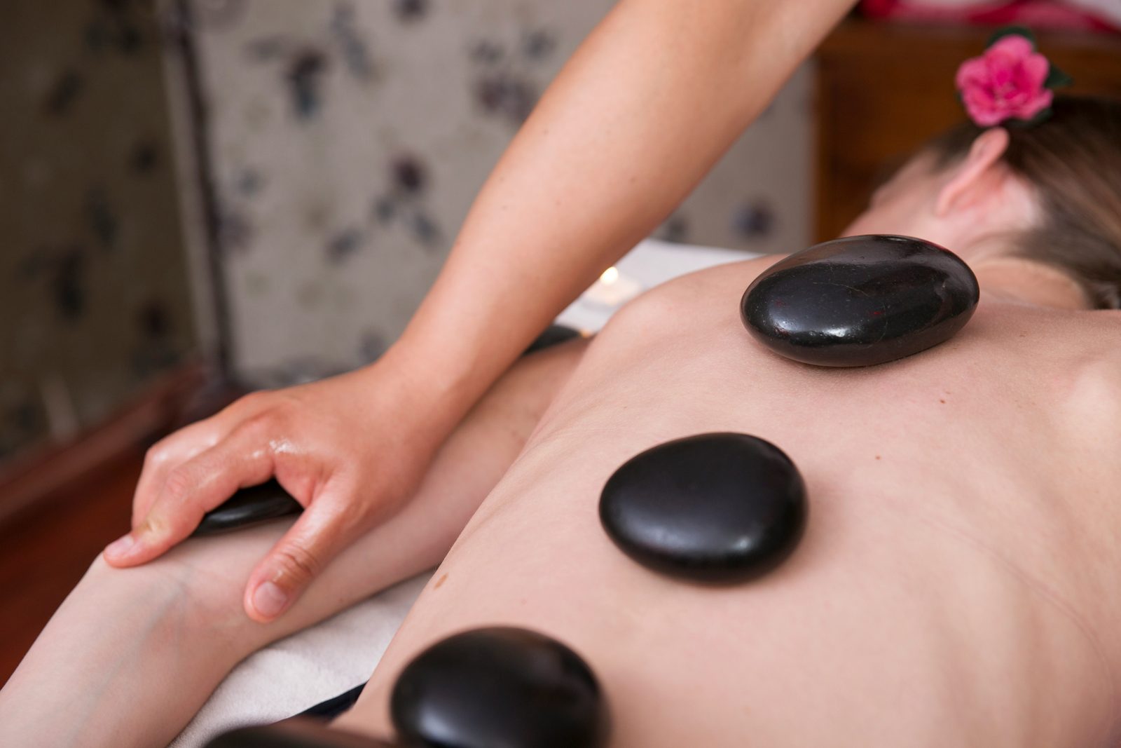 Hot stone therapy